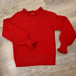 Madewell Ruffle-Neck Pullover Sweater